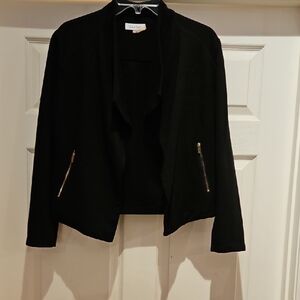 Calvin Klein Black Open-Front Blazer